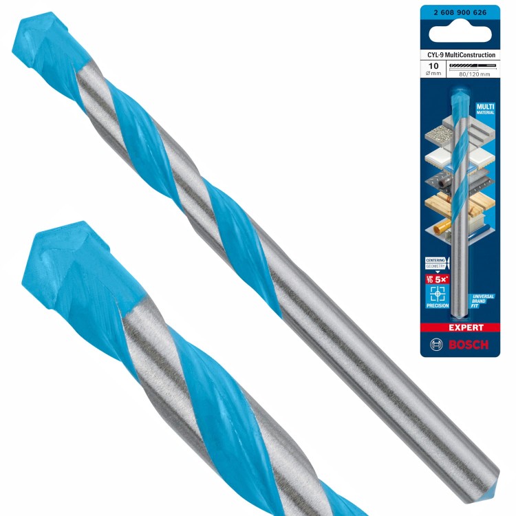 Wiertło EXPERT CYL-9 Multi Construction 10x80x120mm Bosch 2608900626