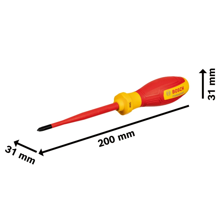 BOSCH Wkrętak izolowany śrubokręt VDE PH 1 x 100 mm
