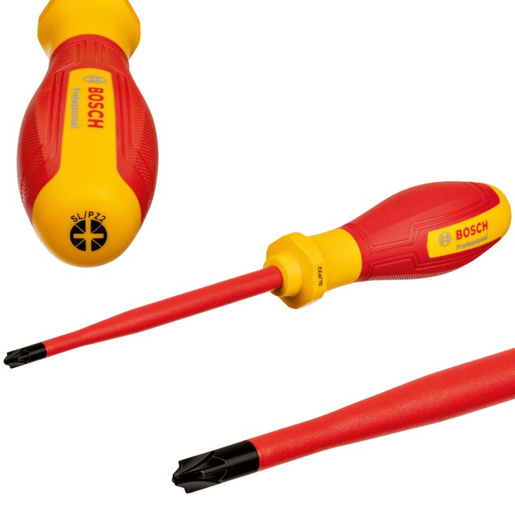 BOSCH Wkrętak izolowany śrubokręt VDE SL/PZ 2 x 125 mm