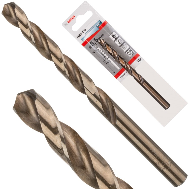 BOSCH Wiertło kręte HSS Cobalt do metalu, stali 8,5 x 117mm 1szt.