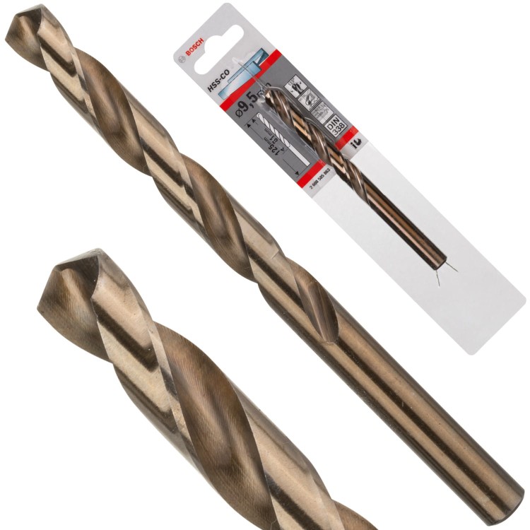 BOSCH Wiertło kręte HSS Cobalt do metalu, stali 9,5 x 125mm 1szt.