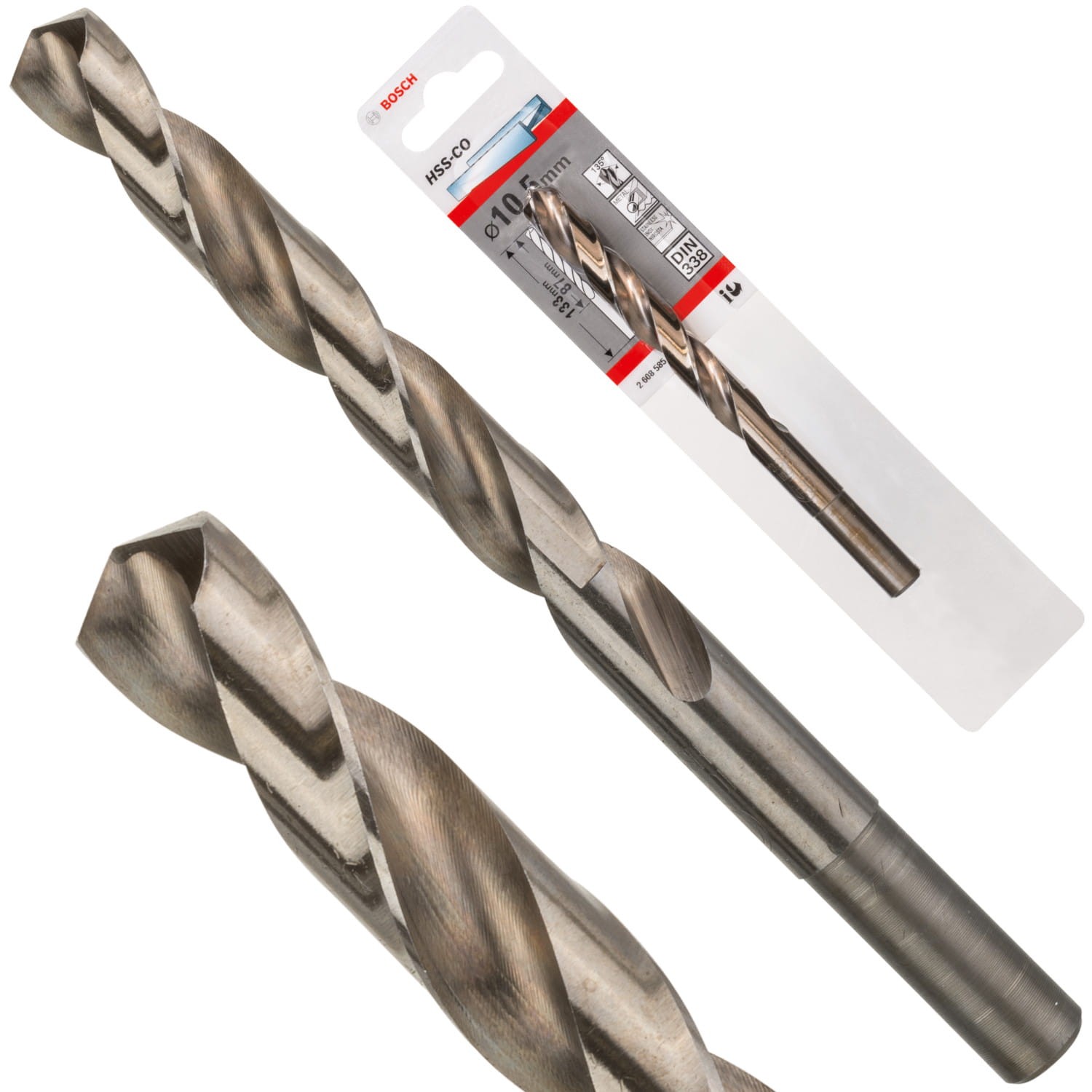 BOSCH Wiertło kręte HSS Cobalt do metalu, stali 10,5 x 133mm 1szt.