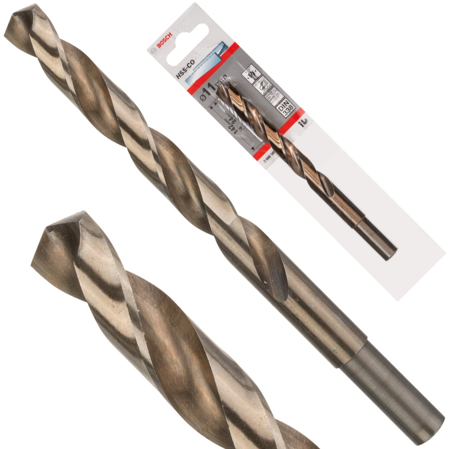 BOSCH Wiertło kręte HSS Cobalt do metalu, stali 11 x 142mm 1szt.