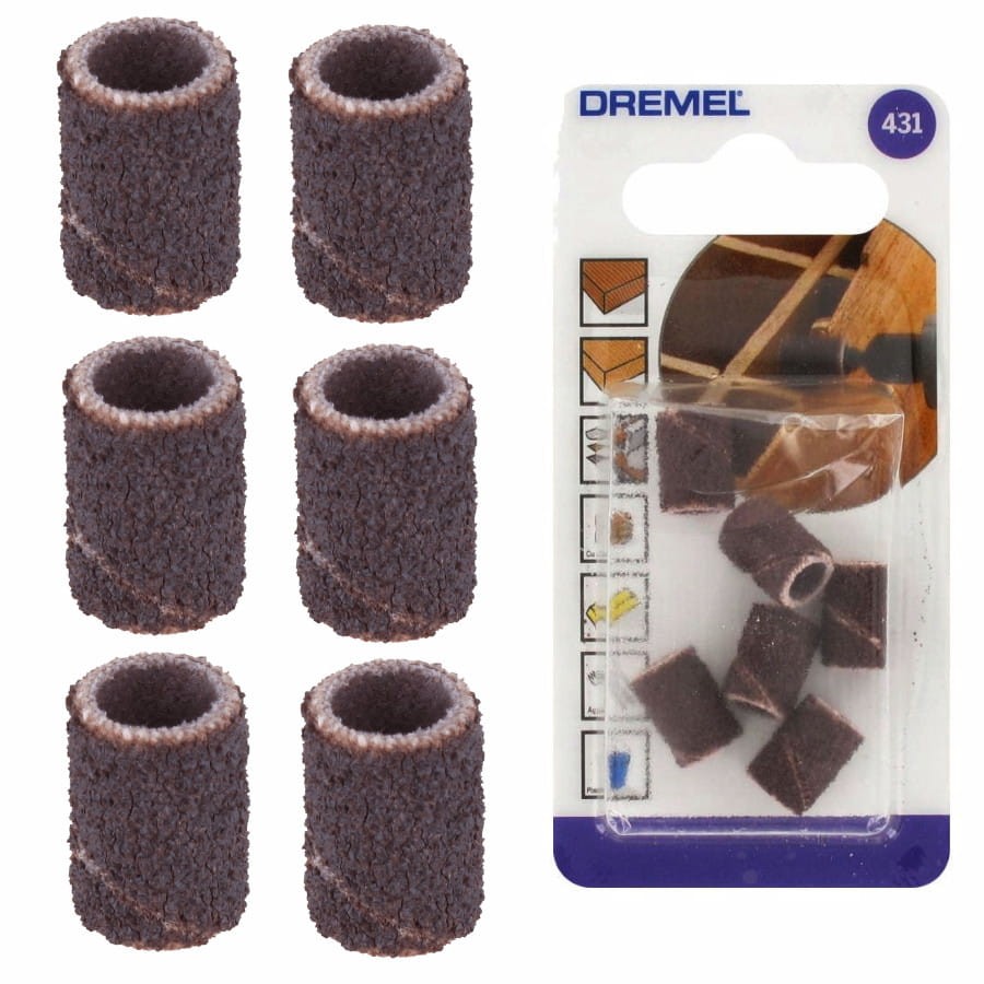 Taśma szlifierska 6,4 mm ziarnistość 60 6szt. Dremel 2615043132