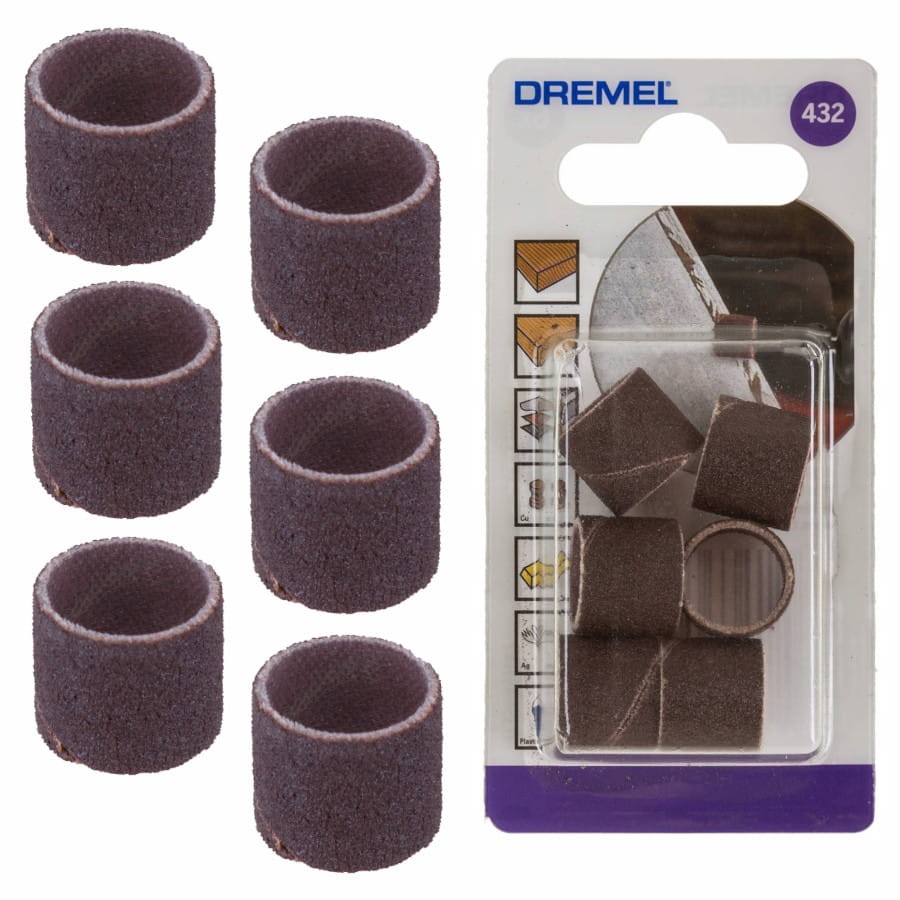 Taśma szlifierska 13mm cylindryczna ziarnistość 120 6szt. DREMEL 2615043232
