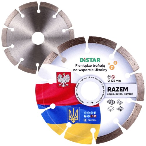 DISTAR Diamentowa tarcza tnąca do betonu 125 x 22,23mm Razem