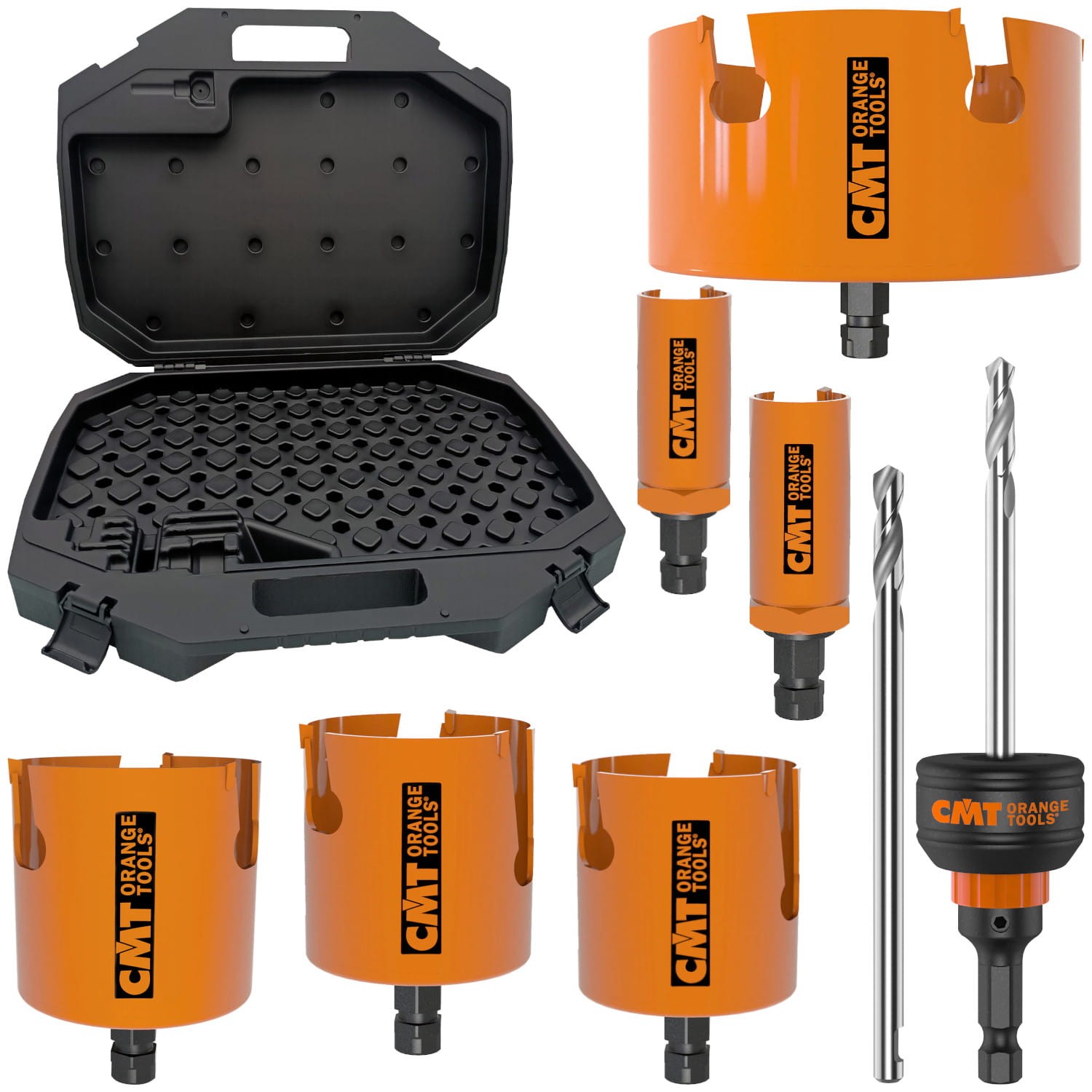 CMT Zestaw otwornic XTREME FAST 25, 35, 57, 60, 68, 133mm 8el. w dedykowanej walizce