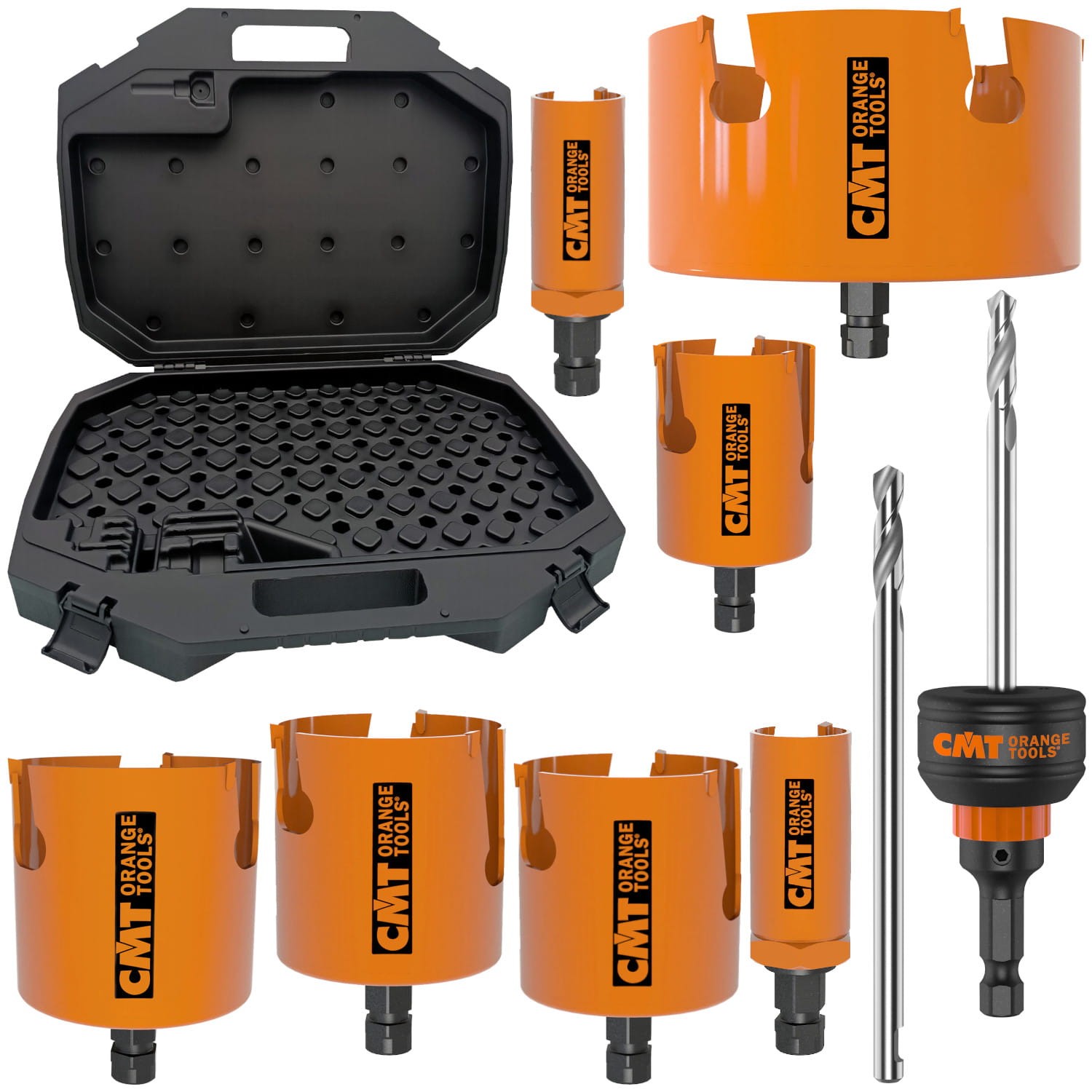 CMT Zestaw otwornic XTREME FAST 25, 35, 44, 57, 60, 68, 133mm 9el. w dedykowanej walizce