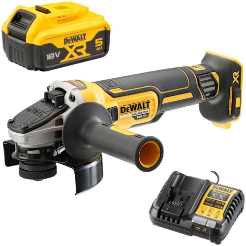 DEWALT DCG405N Szlifierka kątowa 1x5.0 Ah + ładowarka