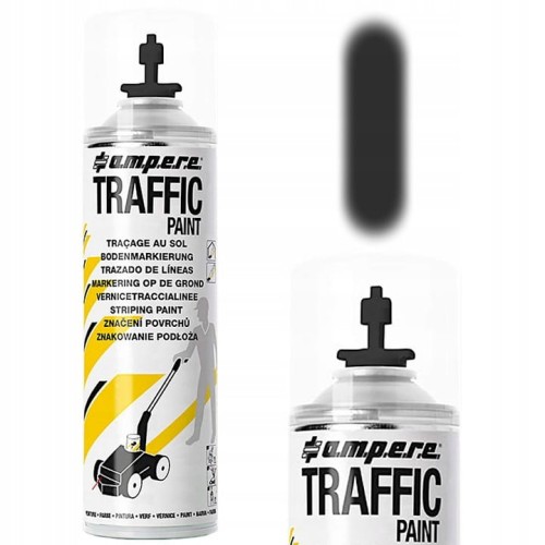 Farba geodezyjna do malowania linii znakująca czarna TRAFFIC 500ml