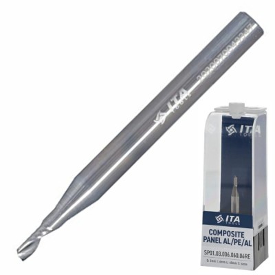 ITA TOOLS Frez do płyty kompozytowej, aluminium VHM Z1 D=3 I=6 L=60 S=6