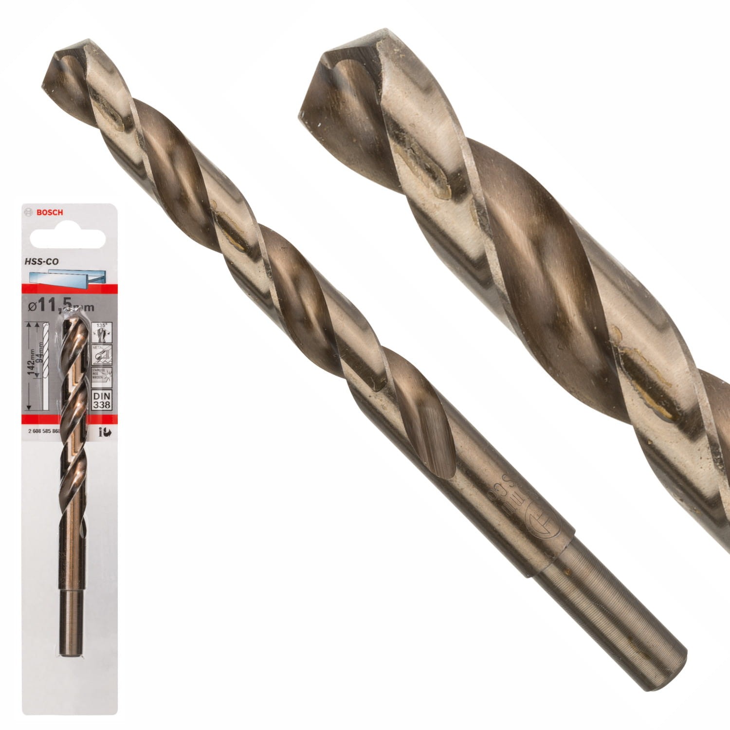 Wiertło do metalu 11.5mm HSS-Co kobalt DIN 338 1szt. BOSCH 2608585868