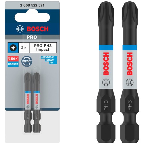 Bity udarowe PH3 55mm 2szt. Bosch PRO