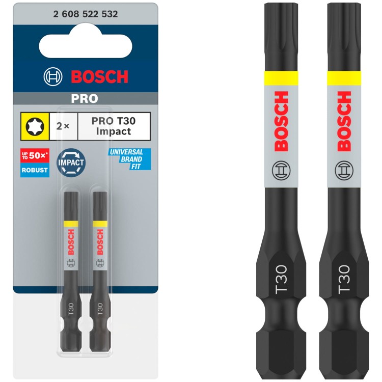 Bity udarowe T30 55mm 2szt. Bosch PRO