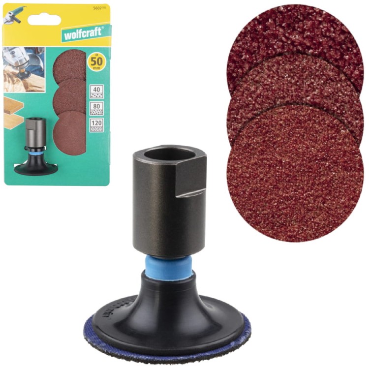 Zestaw szlifierski do szlifierek kątowych 4el. Wolfcraft 5607000
