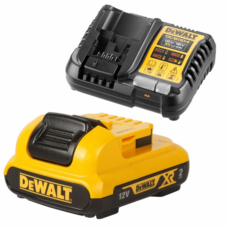 Akumulator Li-Ion 12V XR 2,0Ah DeWALT DCB127 + ładowarka DCB1104