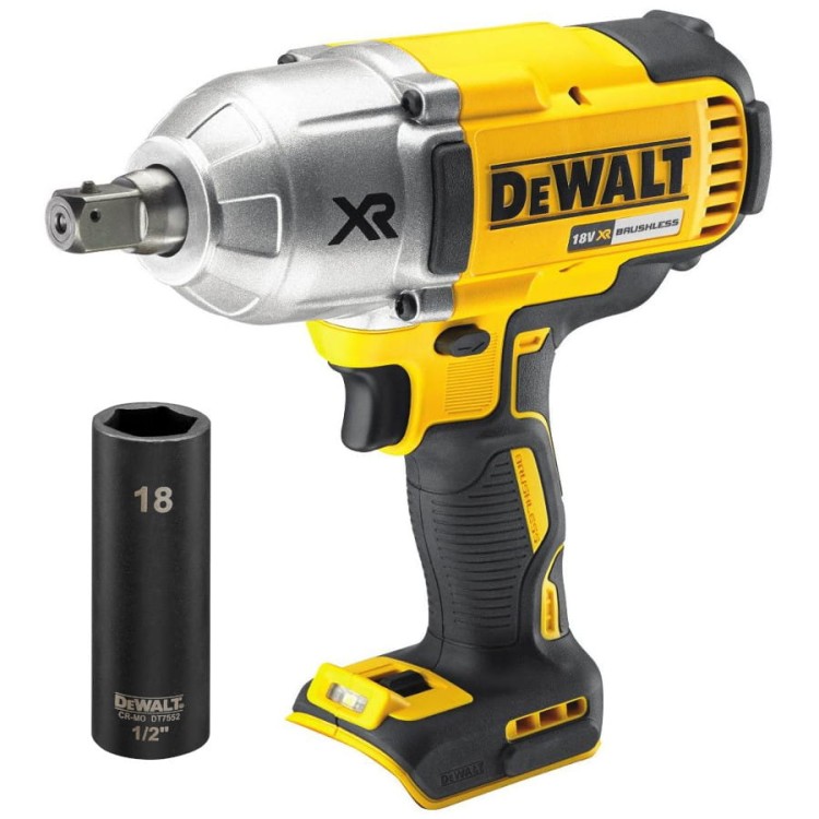 Klucz udarowy 18V XR 1/2" 950Nm body DeWALT DCF899N+ nasadka DT7552 18mm