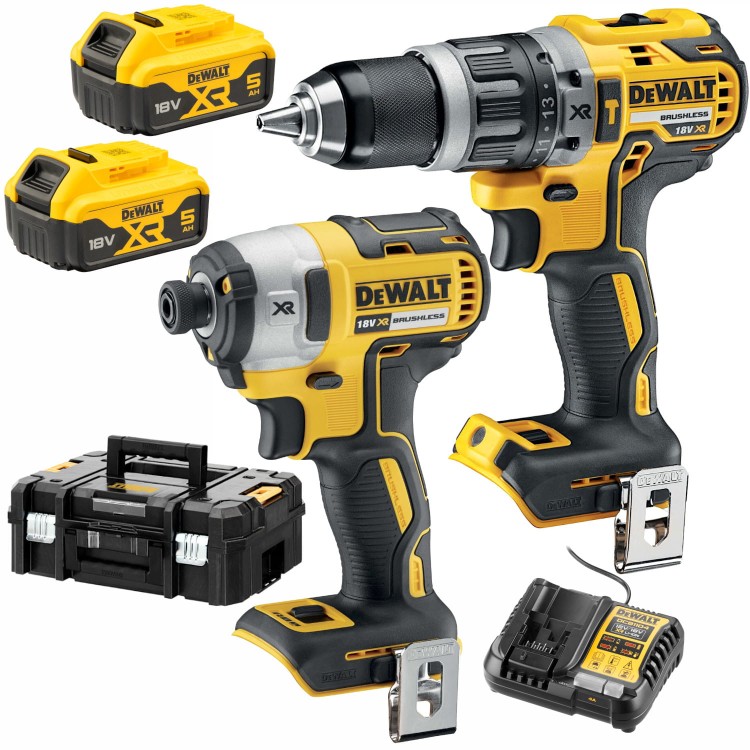 Zestaw elektronarzędzi DCD796 i DCF887 2x 5Ah walizka DeWALT DCK266P2T