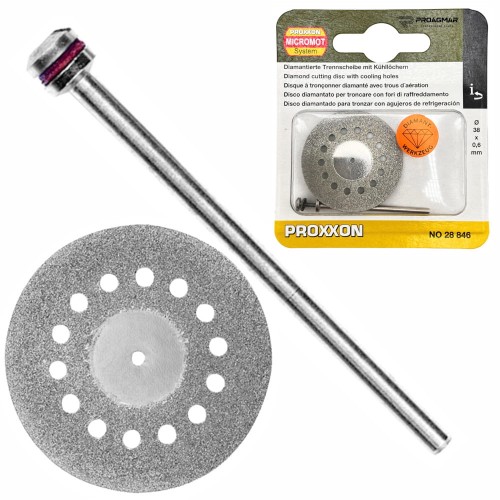 PROXXON 28846 Tarcza diamentowa perforowana 38mm + Trzpień