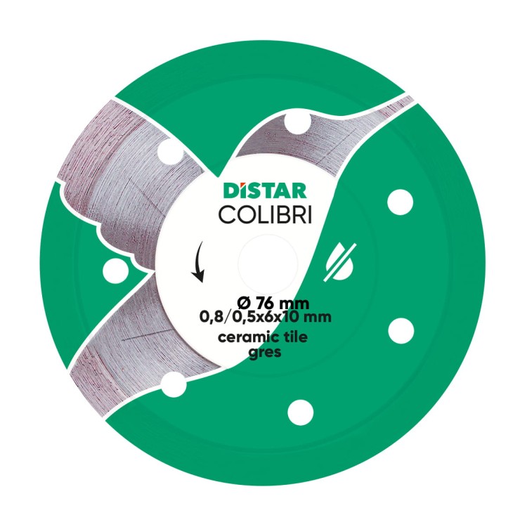 Tarcza diamentowa do ceramiki gresu 76x10mm Colibri DISTAR 11139053029