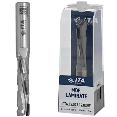 Frez diamentowy do MDF, laminatu D=12 I=45 L=92 S=12 ITA Tools