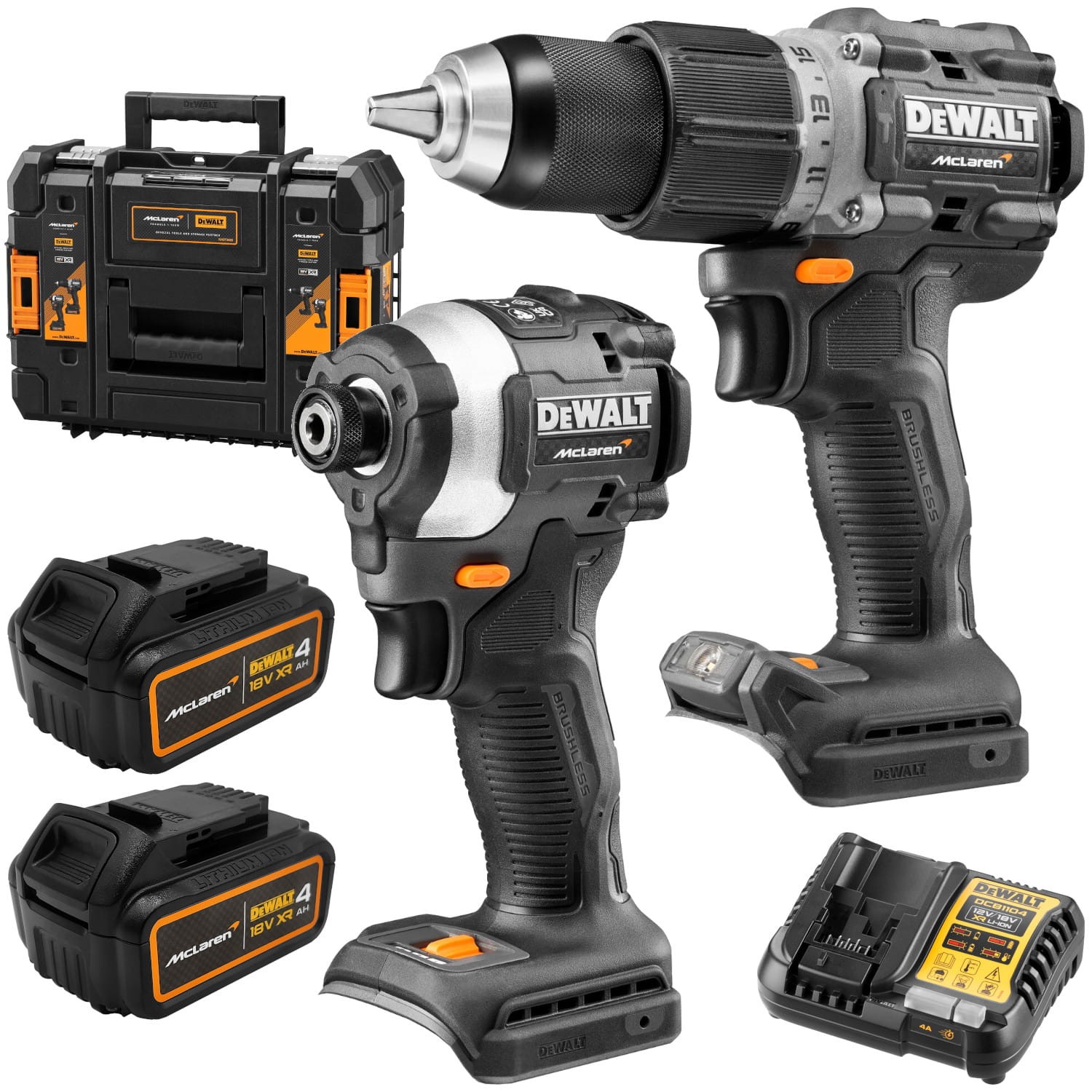 Zestaw DCD85M + DCF85M + 2x 4,0Ah + TSTAK DeWALT McLaren DCK200MM2T