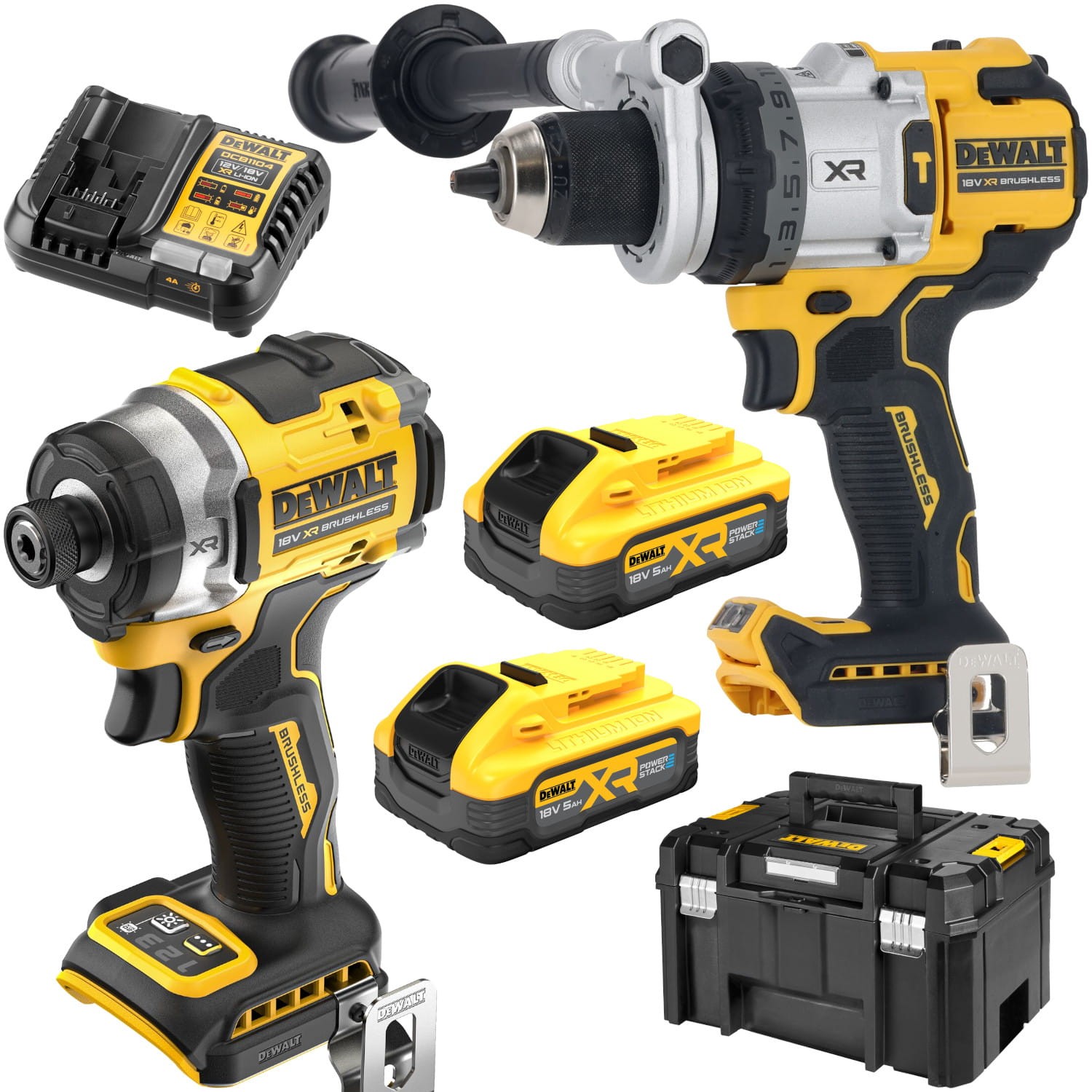 DeWALT DCK2200H2T Zestaw DCD1007 + DCF860 + 2x 5,0Ah POWERSTACK + TSTAK