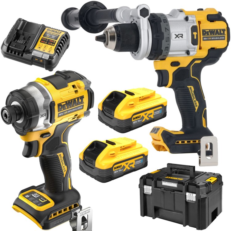 DeWALT DCK2200H2T Zestaw DCD1007 + DCF860 + 2x 5,0Ah POWERSTACK + TSTAK