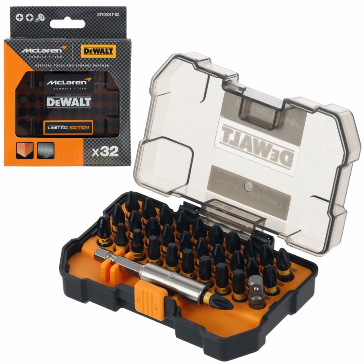 Zestaw bitów PH PZ Torx w ToughCase+ 32el. McLaren DeWALT DT70901T