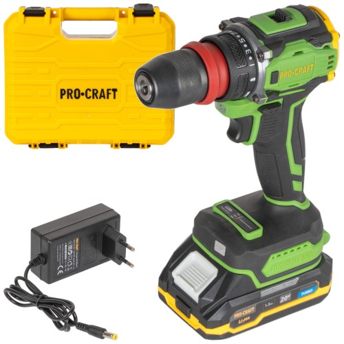 Wiertarko Wkrętarka akumulatorowa 20V 1,5Ah 30Nm Procraft PA18Pro DFR