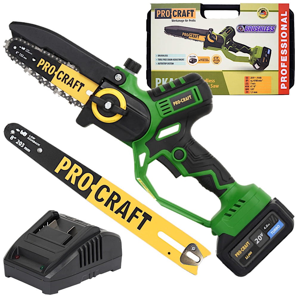 Piła łańcuchowa akumulatorowa 20V 4,0Ah Procraft PKA32Li