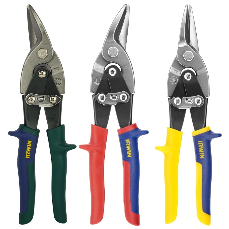 Irwin Nożyce uniwersalne do blachy lewe 250mm 10504309N + nożyce prawe i proste