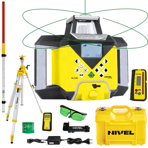 Niwelator laserowy DIGITAL Nivel System NL720G zielony 700m z czujnikiem + Statyw SJJ32 + Łata