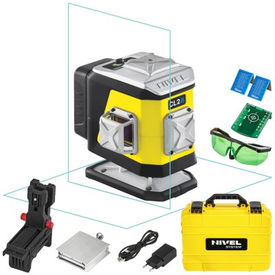 Laser krzyżowy z niebieską wiązką 2x 360° Nivel System CL2B