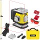 Laser krzyżowy z czerwoną wiązką 2x 360° Nivel System CL2R + Tyczka LP-36