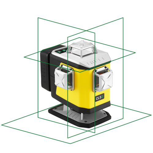 Laser krzyżowy 4x 360° wiązka zielona Nivel System CL5G