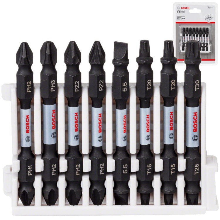 Zestaw bitów dwustronnych PH PZ SL TORX 8el Impact Control Extra Hard BOSCH 2608522344