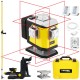 Laser krzyżowy z czerwoną wiązką 4x 360° Nivel System CL5R + Tyczka LP-36