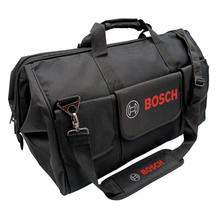 BOSCH Duża zamykana torba na narzędzia z pasem naramiennym Czarna