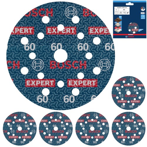 Zestaw 6 ceramicznych papierów ściernych G60 125mm O780 FOIL BOSCH 2608902399