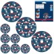 Zestaw 9 ceramicznych papierów ściernych 125mm O780 FOIL G80/120/180 BOSCH 2608902407