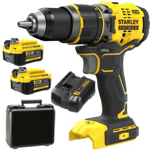 Wkrętarka bezszczotkowa 18V kufer STANLEY SFMCD721 + 2x 4Ah SFMCB204 + Ład