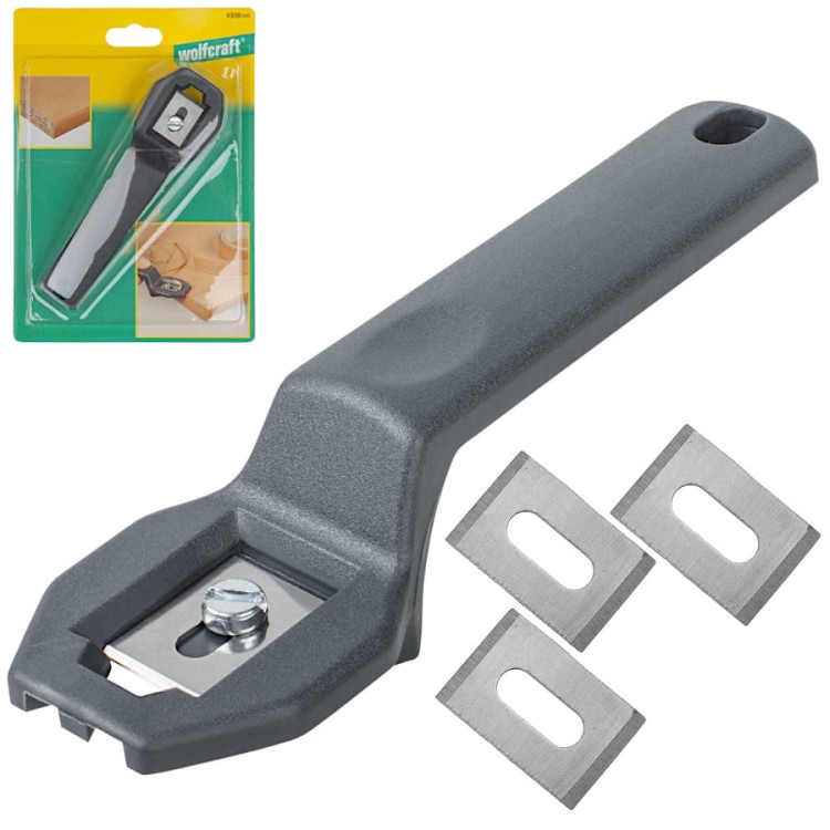 Obcinak krawędzi do oklein laminatów WOLFCRAFT 4300000 + ostrza 3szt.