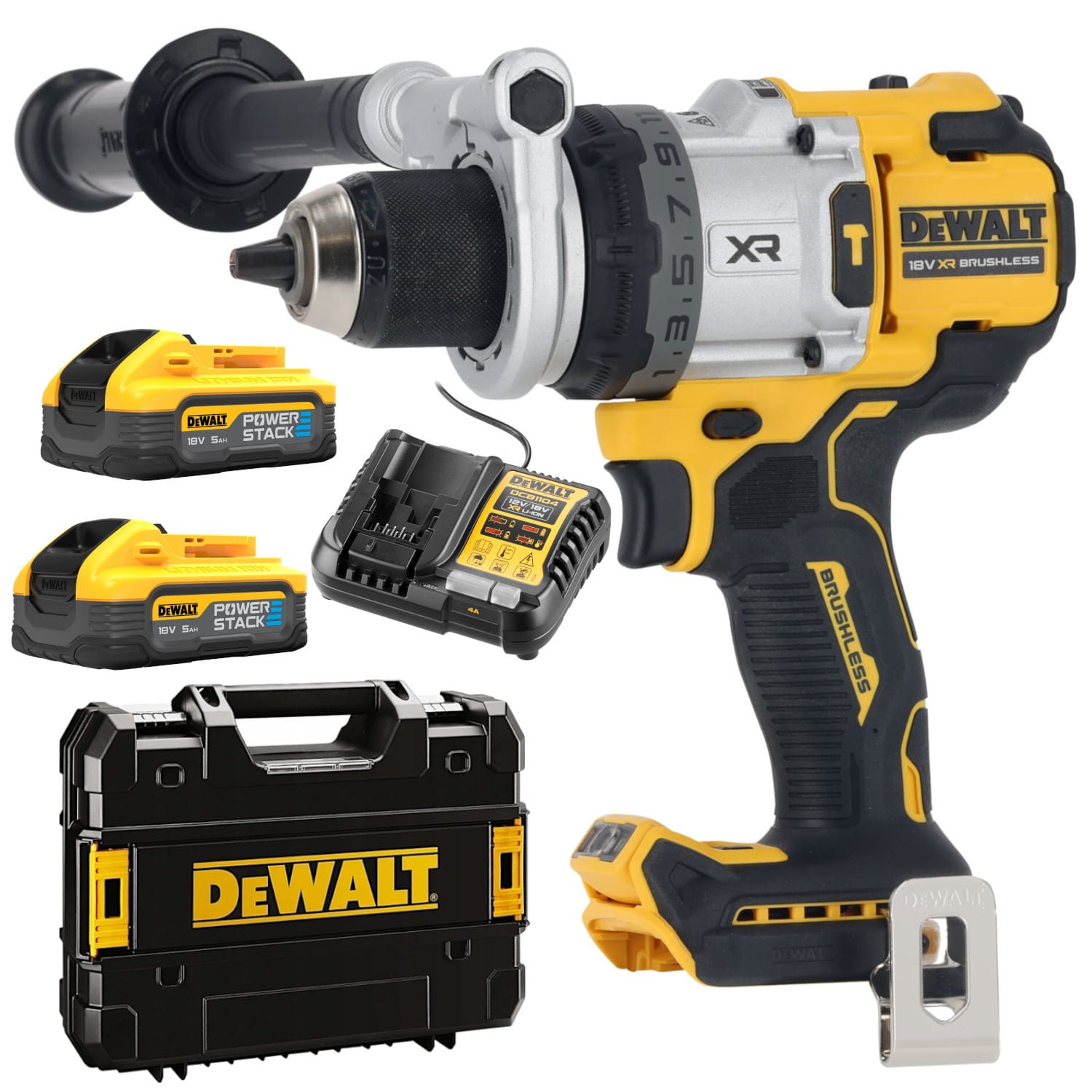 Wkrętarka udarowa 3-biegowa 18V 2x 5Ah PowerStack walizka DeWALT DCD10075H2