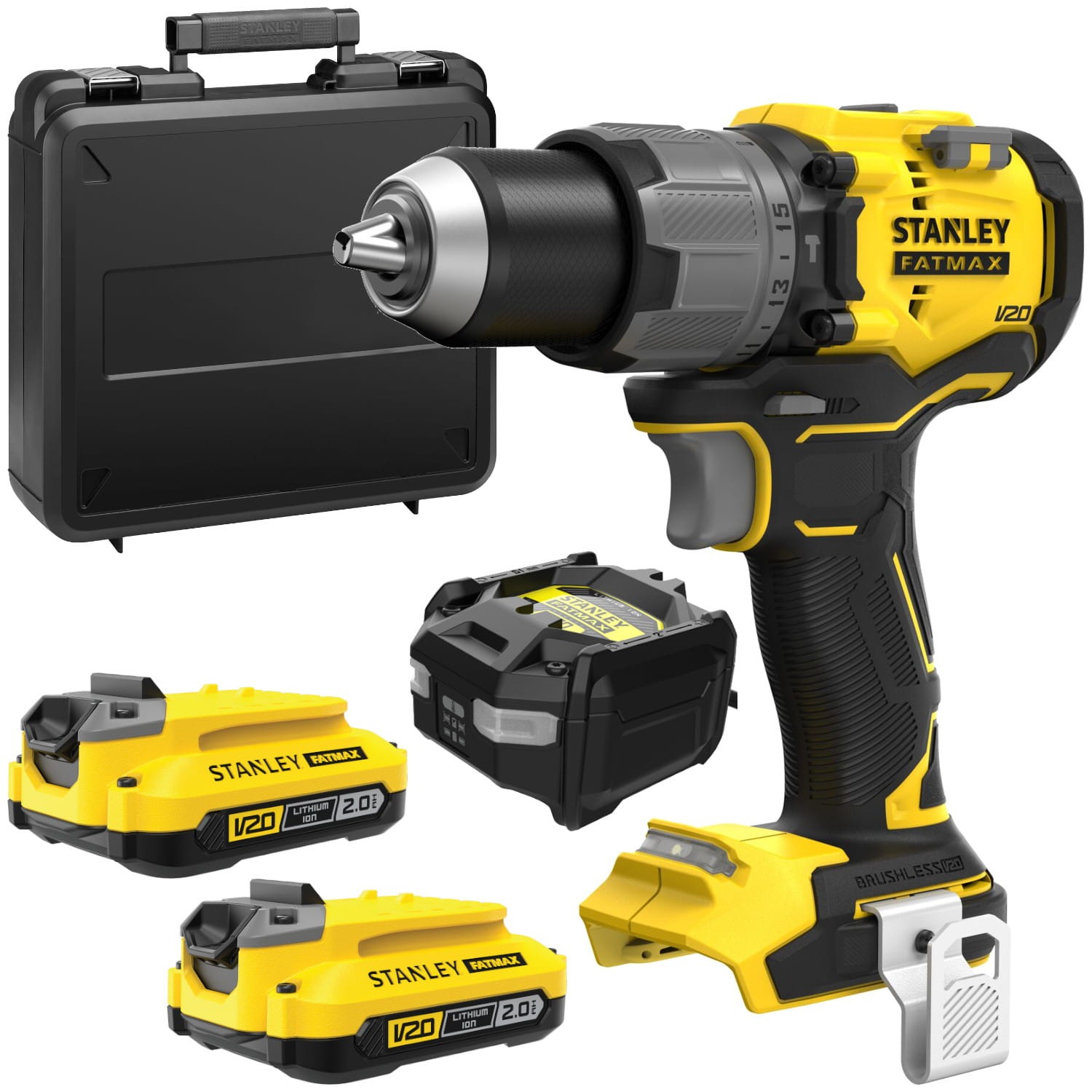 STANLEY SFMCD726D2K Wiertarko Wkrętarka udarowa 18V 2x 2Ah 80Nm FatMax V20