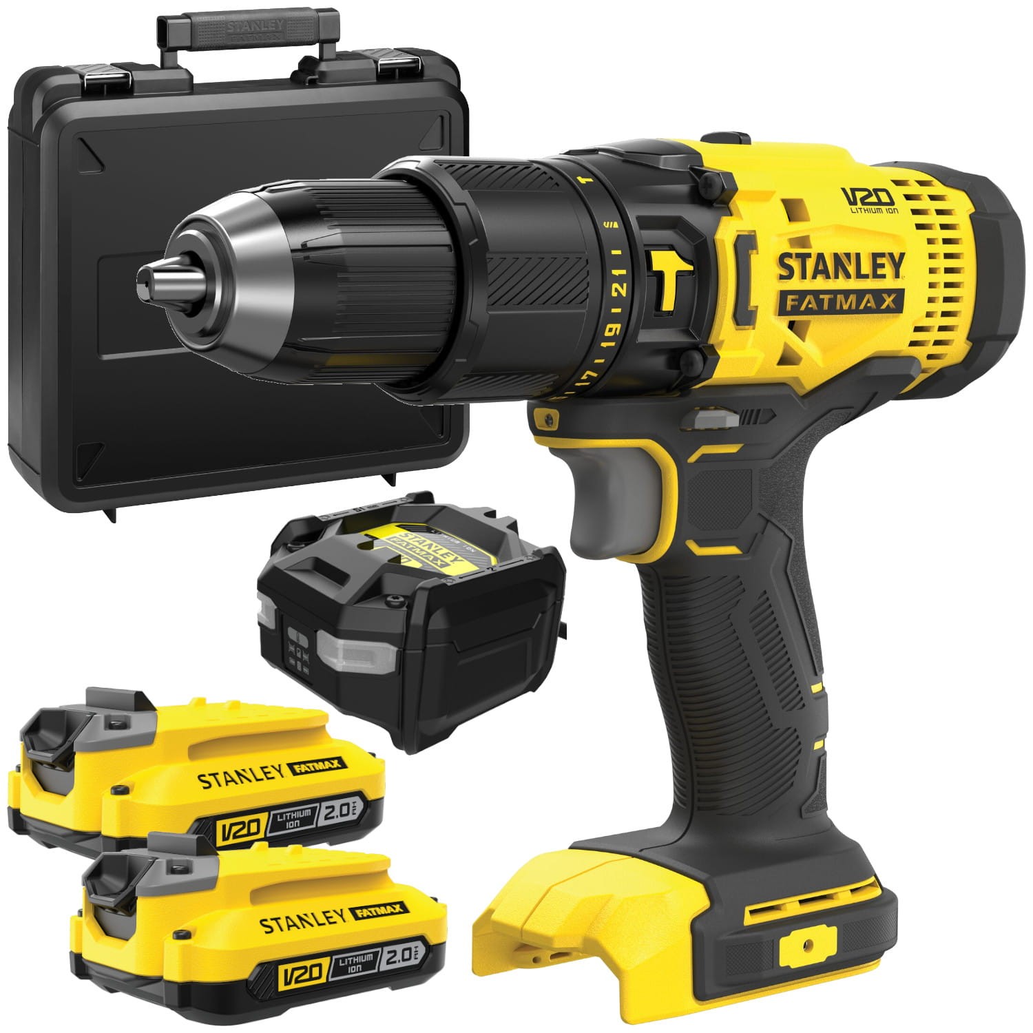 STANLEY SFMCD711D2K Wiertarko Wkrętarka udarowa 18V 2x 2Ah 50Nm FatMax V20