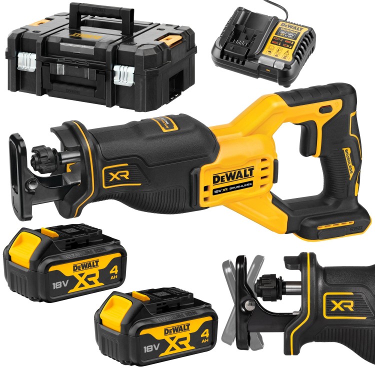 Piła szablasta bezszczotkowa 18V 2x 4Ah ład TSTAK DeWALT DCS382M2