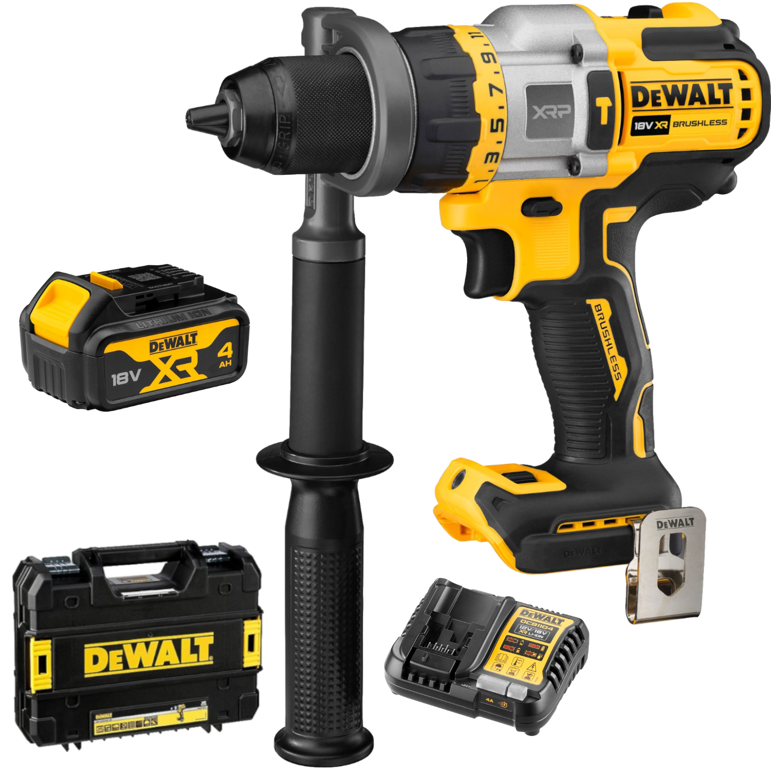 DEWALT Wkrętarka udarowa 18V XR 126Nm DCD999M1 + 1x4Ah + Walizka + Ład