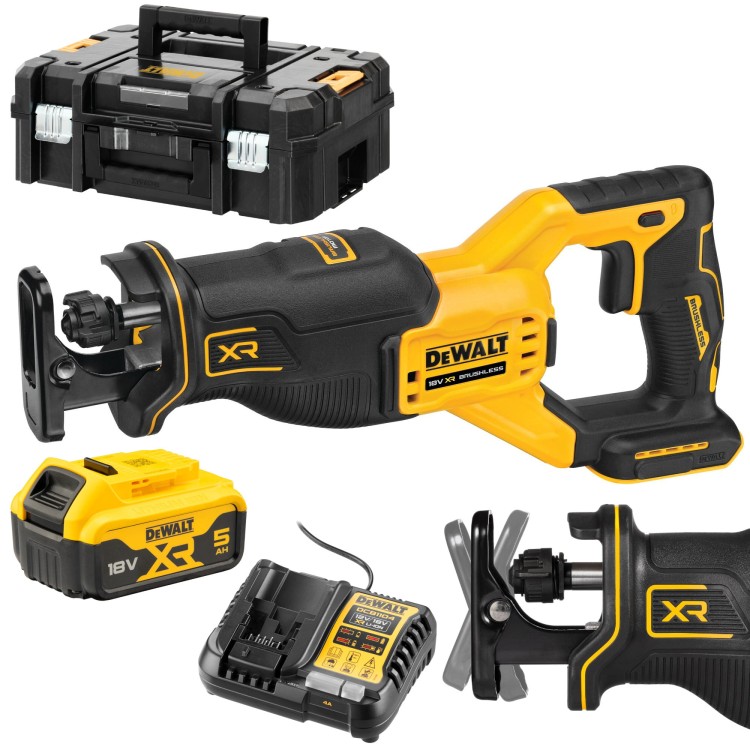 Piła szablasta bezszczotkowa 18V 5Ah ład TSTAK DeWALT DCS3822P1