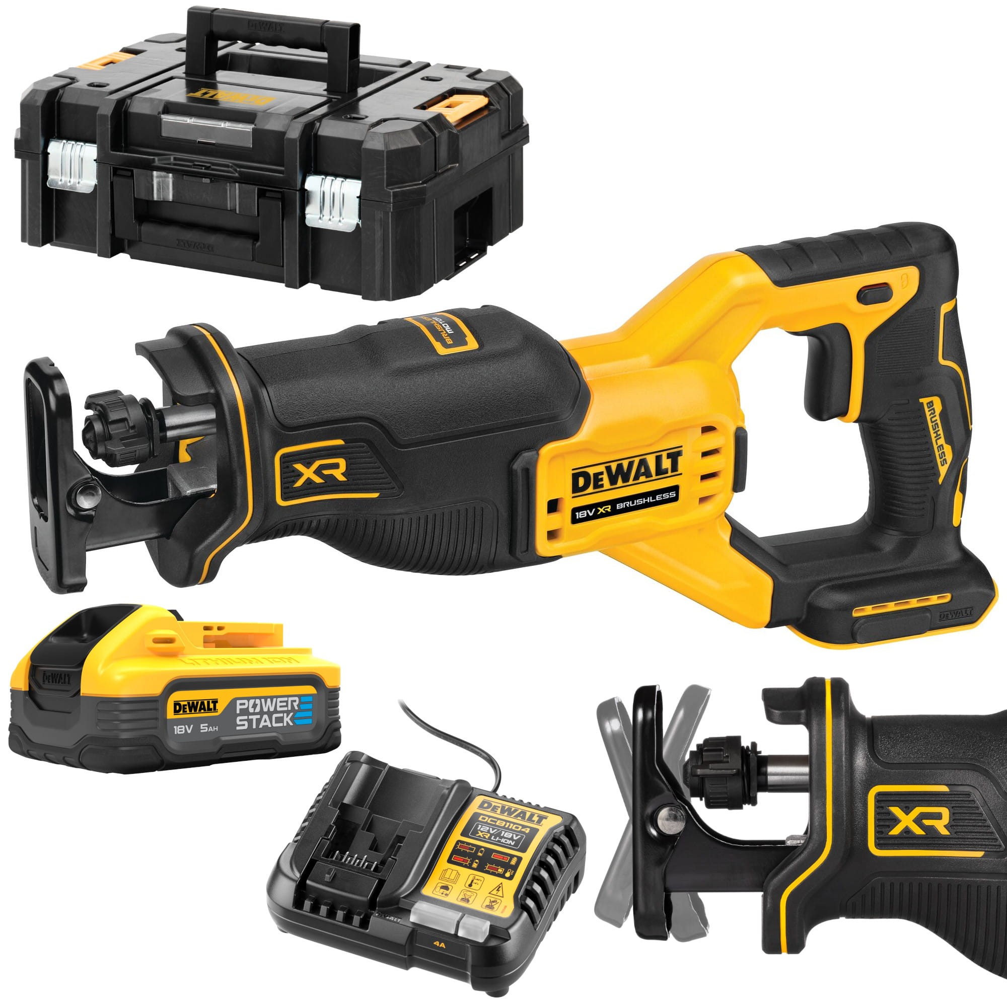 Piła szablasta bezszczotkowa 18V 5Ah PowerStack ład TSTAK DeWALT DCS3822H1
